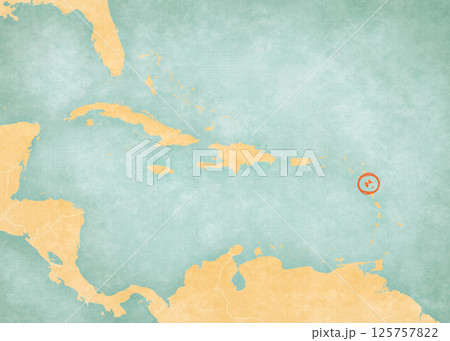 Map of Caribbean islands - Guadeloupe Map of Caribbean islands - Guadeloupe 125757822