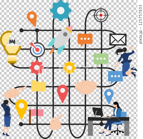 新規事業を始めるイラスト 新規事業を始めるイラスト 125757833