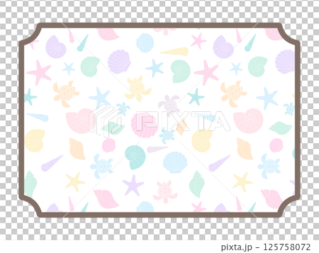 Seashell frame Seashell frame 125758072