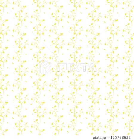 背景パターン:レモンの木_上向き_黄色 背景パターン:レモンの木_上向き_黄色 125758622