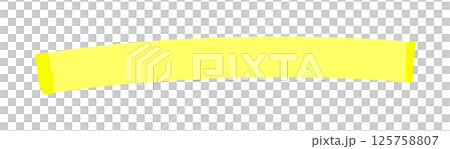 黃色螢光筆/標記線 - 簡單的底線/裝飾設計部分 黃色螢光筆/標記線 - 簡單的底線/裝飾設計部分 125758807