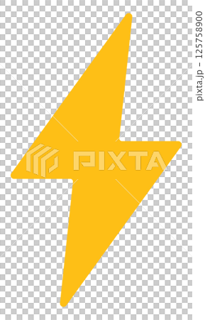 雷のアイコンイラスト 雷のアイコンイラスト 125758900