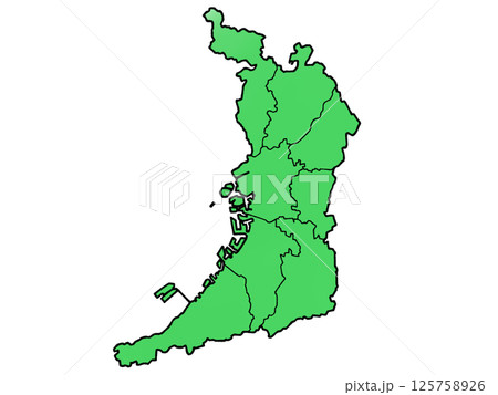 少しゆるい大阪府地図 地域分け 少しゆるい大阪府地図 地域分け 125758926