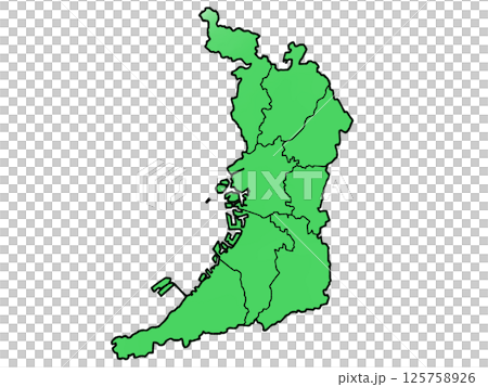 少しゆるい大阪府地図 地域分け 少しゆるい大阪府地図 地域分け 125758926