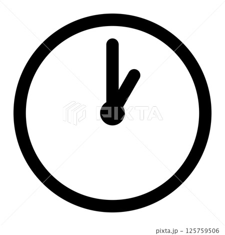 one o'clock icon 125759506