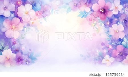 春の優しい色合いの花の背景イラスト 125759984