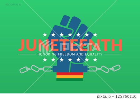 Juneteenth Honoring Freedom and Equality Poster 125760110