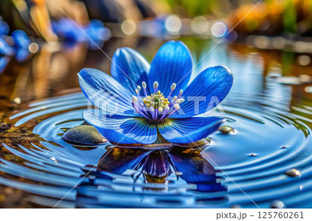 purple lotus flower in pond 125760261