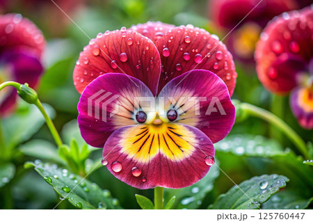 beautiful blooming orchid flower in garden 125760447