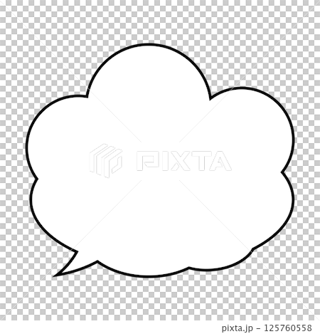 Simple speech bubble illustration - Fluffy 125760558