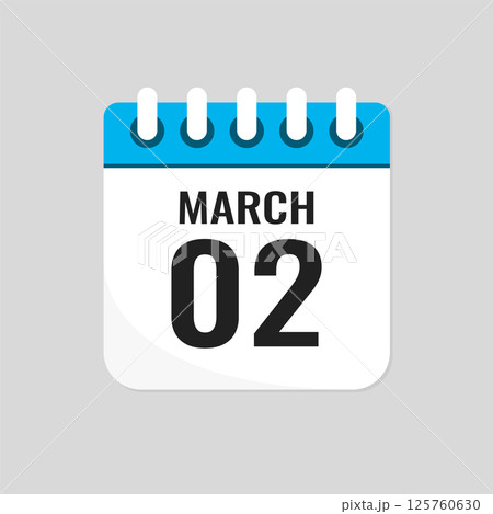 Icon page calendar day - 2 March 125760630