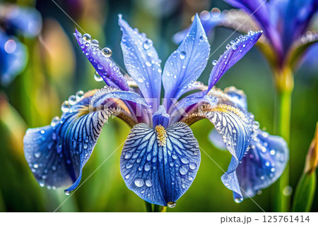 purple orchids in spring 125761414