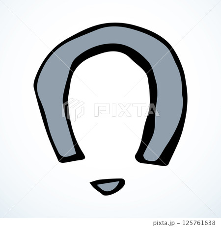 Horse foot print. Vector drawing Horse foot print. Vector drawing 125761638