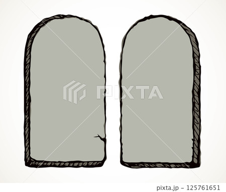 Tablets with 10 commandments. Vector drawing Tablets with 10 commandments. Vector drawing 125761651