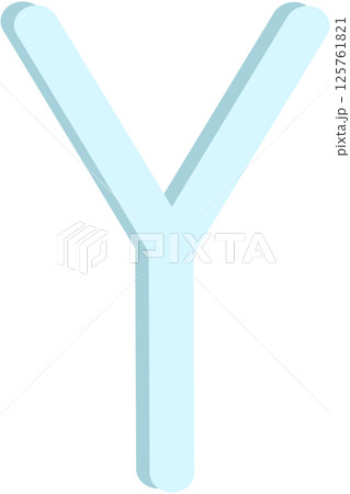 Lovely blue colors and font style of english alphabet capital letter Y. Lovely blue colors and font style of english alphabet capital letter Y. 125761821