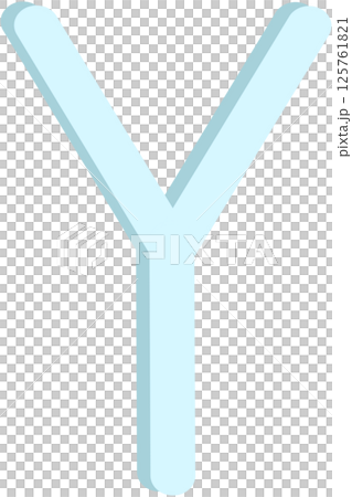 Lovely blue colors and font style of english alphabet capital letter Y. Lovely blue colors and font style of english alphabet capital letter Y. 125761821