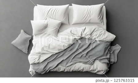 Mockup Home Textile Linen For Bed 125763315