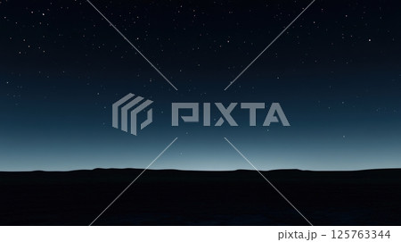 Night Sky Over A Landscape In Complete Shadow 125763344