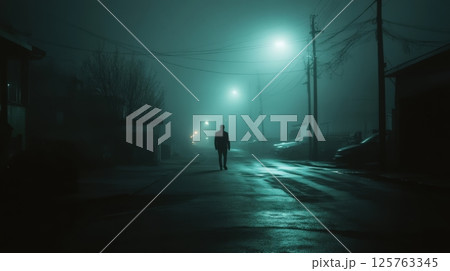 Man With A Haunting Presence In The Darkness 125763345