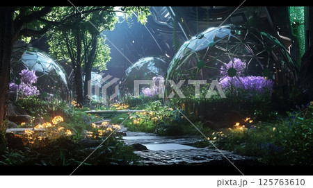 AI植物温室が広がる未来の生態系 125763610