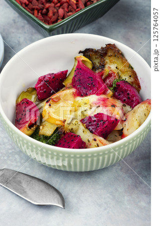 Baked fish fillet. Baked fish fillet. 125764057