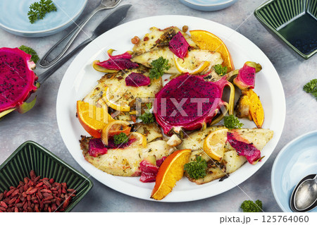 Roasted fish fillet Pangasius. Roasted fish fillet Pangasius. 125764060