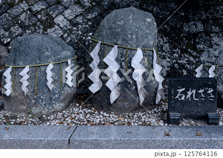 日光二荒山神社に祀られる由緒ある さざれ石 日光二荒山神社に祀られる由緒ある さざれ石 125764116