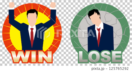 Male businessmen winners and losers Male businessmen winners and losers 125765292