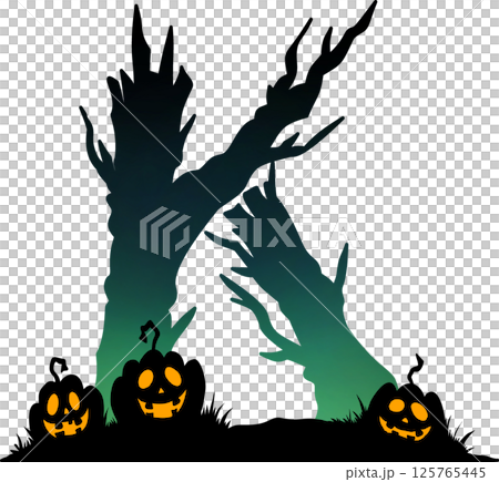 Spooky Halloween Tree Uppercase Font K Spooky Halloween Tree Uppercase Font K 125765445