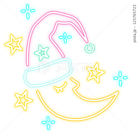 Glow moon sleeping icon illustration Glow moon sleeping icon illustration 125765723