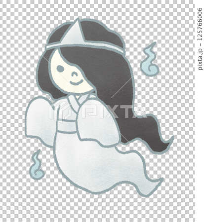 Cute ghost hand drawn illustration Cute ghost hand drawn illustration 125766006