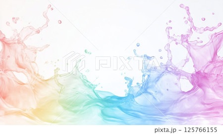 カラフルな水の背景 125766155