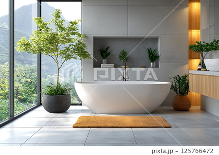 modern interior of bathroom modern interior of bathroom 125766472