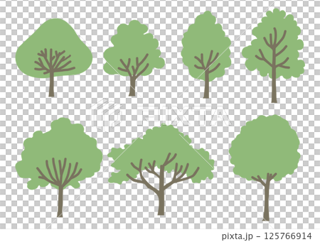 Tree illustration set 125766914
