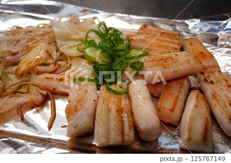 日本料理 イカ焼き 鉄板焼き	 125767149