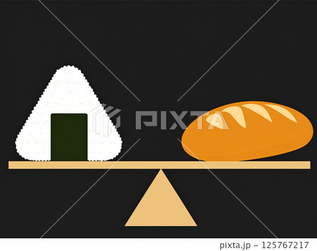 米とパン　比較 125767217
