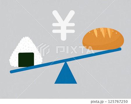 米とパン　比較 125767250
