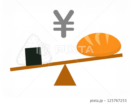 米とパン　比較 125767253