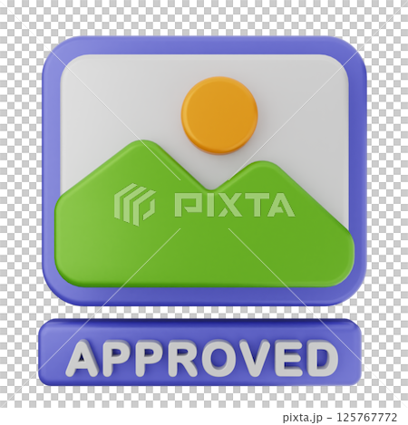 3d image picture photo icon illustration 125767772