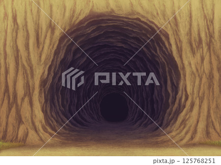 洞窟入口　背景イラスト 125768251