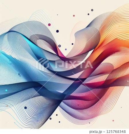 Futuristic Dynamic Flow with Gradient Mesh and Particles with Generative AI. 125768348