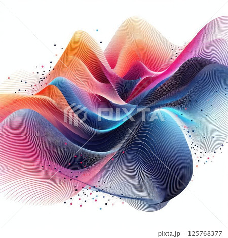 Futuristic Dynamic Flow with Gradient Mesh and Particles with Generative AI. 125768377