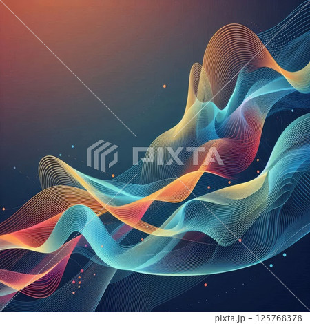 Futuristic Dynamic Flow with Gradient Mesh and Particles with Generative AI. 125768378