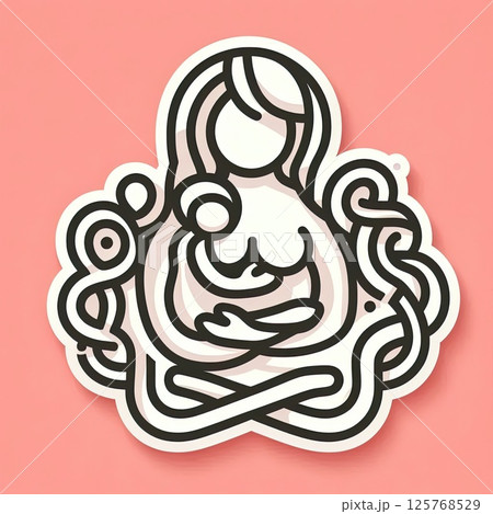 Mother and Child Embrace for Mothers day with Generative AI. Mother and Child Embrace for Mothers day with Generative AI. 125768529