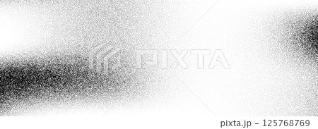Stippled grain gradient texture. Black dotted noise background. Rough grunge sand dot backdrop. Gritty distressed speckle and particle overlay for poster, banner, flyer. Vector abstract grit wallpaper Stippled grain gradient texture. Black dotted noise background. Rough grunge sand dot backdrop. Gritty distressed speckle and particle overlay for poster, banner, flyer. Vector abstract grit wallpaper 125768769