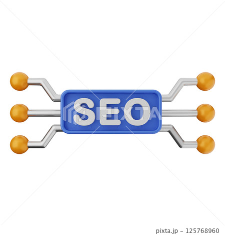 3d search engine optimization icon 125768960