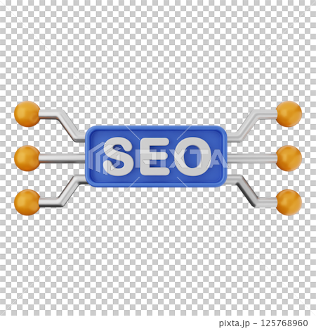 3d search engine optimization icon 125768960