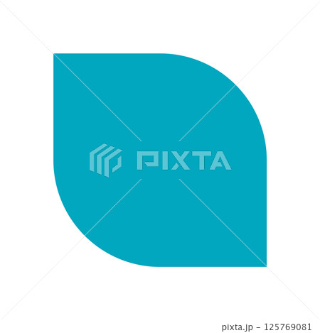 Brutalist abstract shape. Bold icon in a modern style. This minimal element features a contemporary curve and circle, ideal for graphic projects, branding, or digital art. 125769081