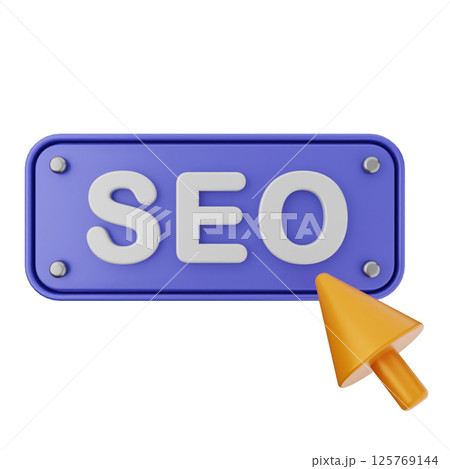 3d search engine optimization icon 125769144