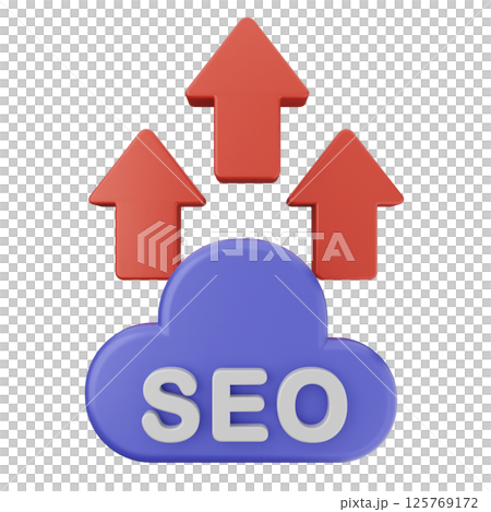 3d search engine optimization icon 125769172